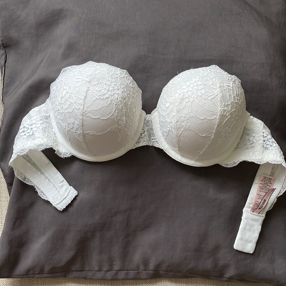 La Senza, Hello Sugar, 32C, White Lace, strapless, Bridal